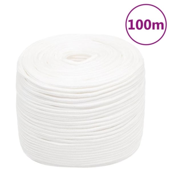 Båtlina helvit 6 mm 100 m polypropylen