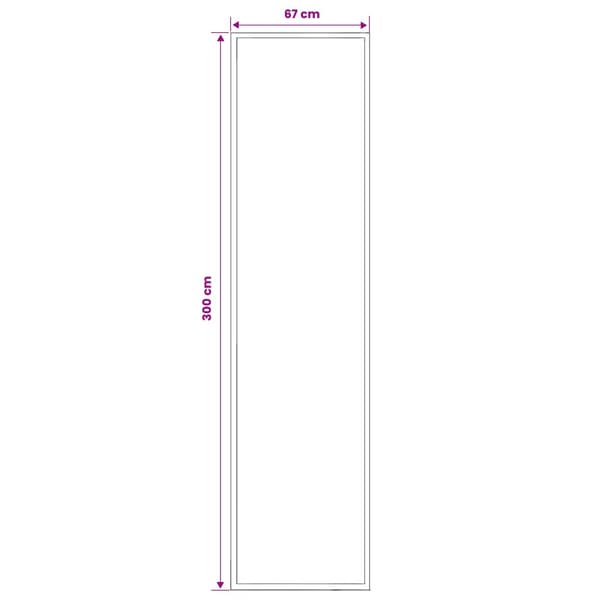 Runner-matta FLORNES Vävd Grå Löv 67 x 300 cm PP 7 mm