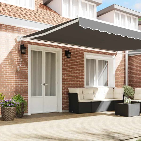 Utdragbar markisram Vit 450 × 300 cm Aluminium