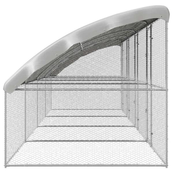 Hönshus 4 pcs Silver 800 x 200 x 200 cm Galvaniserat Stål