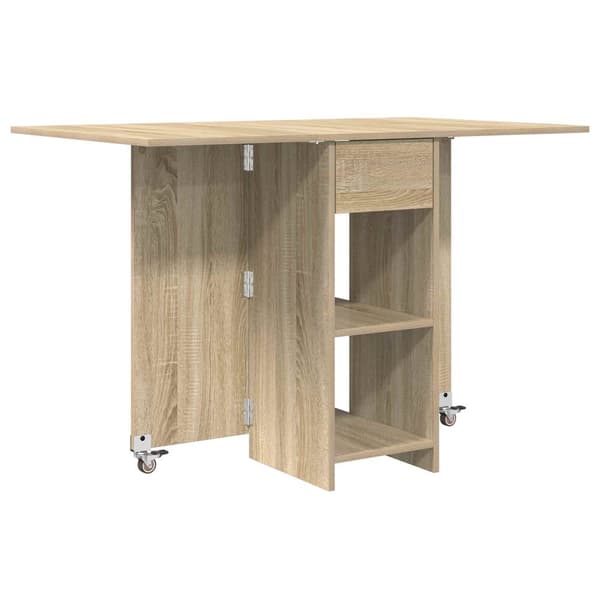 Matbord 115 x 70 x 75 cm Konstruerat trä Sonoma-ek Rektangulär