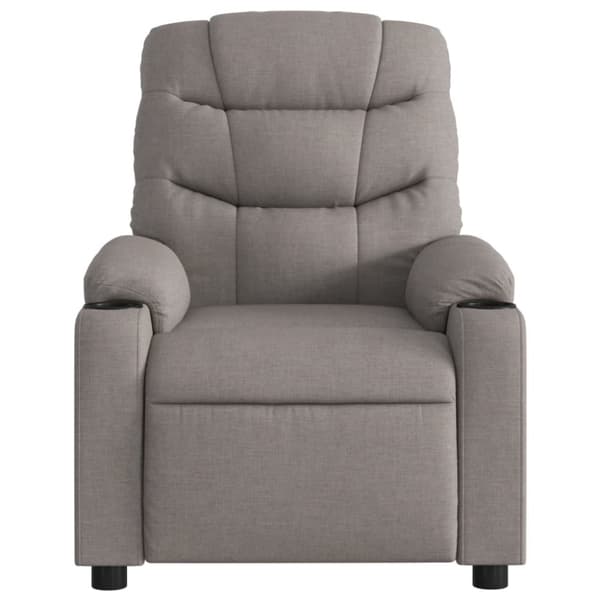 Massagefåtölj taupe tyg