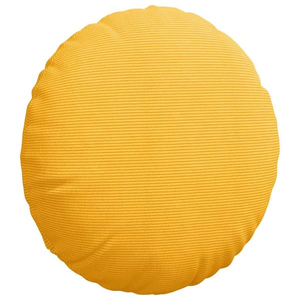 Sittkuddar 2 pcs Ljusgul Ø 80 cm Kordread tyg