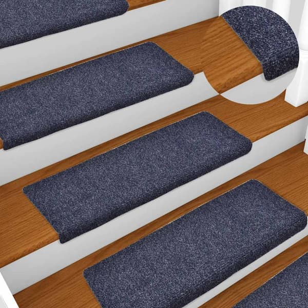 Trappmattor självhäftande 30 st 65x21x4 cm blå rektangulär kant