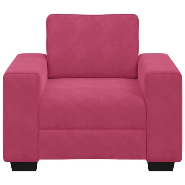Soffstol vinröd 100x77x82 cm sammet