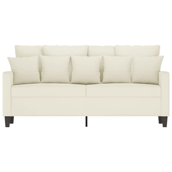 Soffa 2-sits gräddvit 140 cm sammet