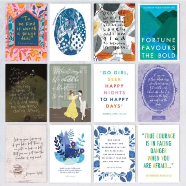 Classic Book Quotes - 12 Postcards Set (häftad, eng)