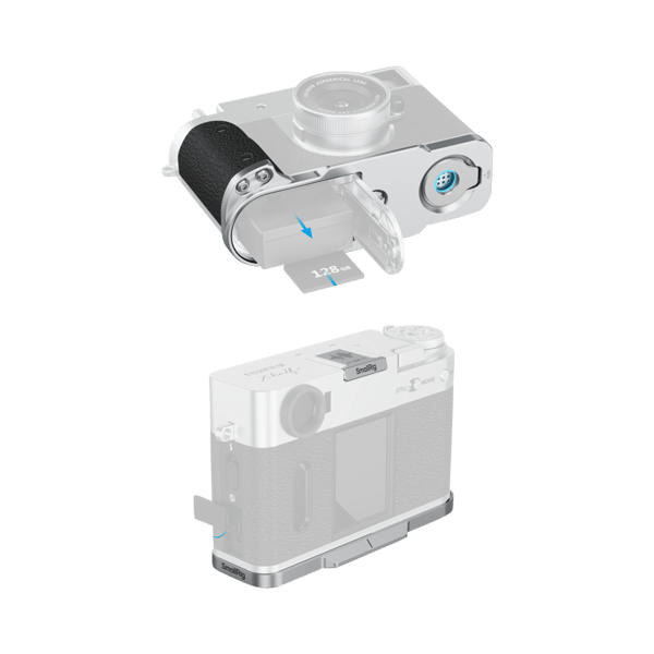 SmallRig 5216 L-Shaped Mount Plate with Silicone Handle for FUJIFILM X half Silver