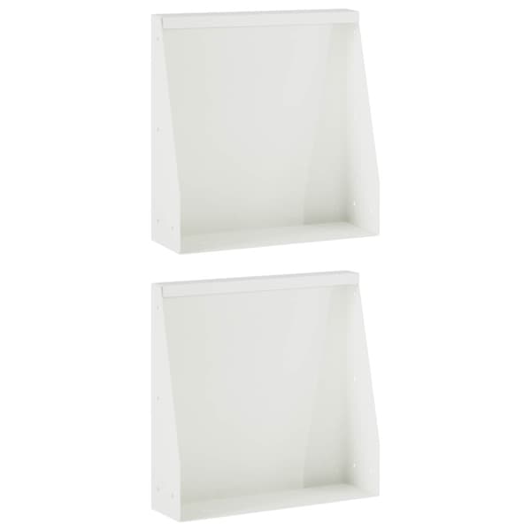 Stödvägg 2 st 40 x 12 x 30 cm Stål Vit