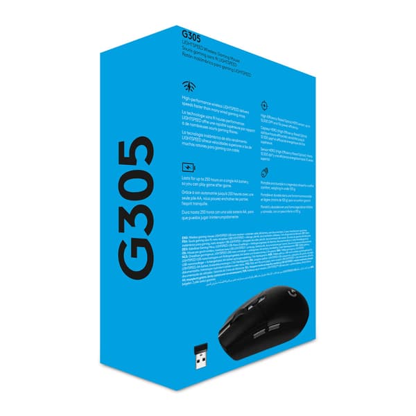 Logitech G G305 datormöss högerhand Trådlös RF + Bluetooth Optisk 12000 DPI