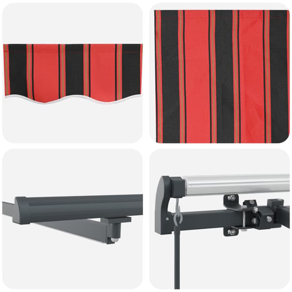 Utfällbar markis orange och brun 400 ×300 cm tyg