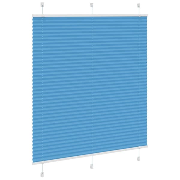 Plisserad persienn blå 120x100 cm tyg bredd 119,4cm polyester