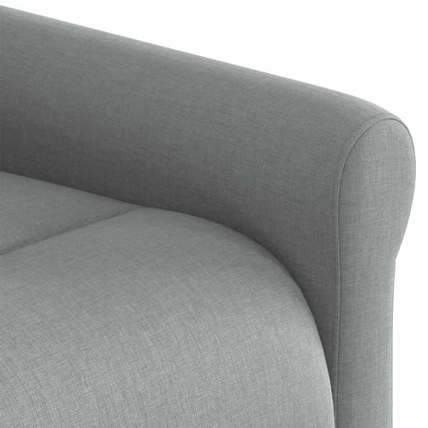 Elektrisk massagefåtölj ljusgrå tyg