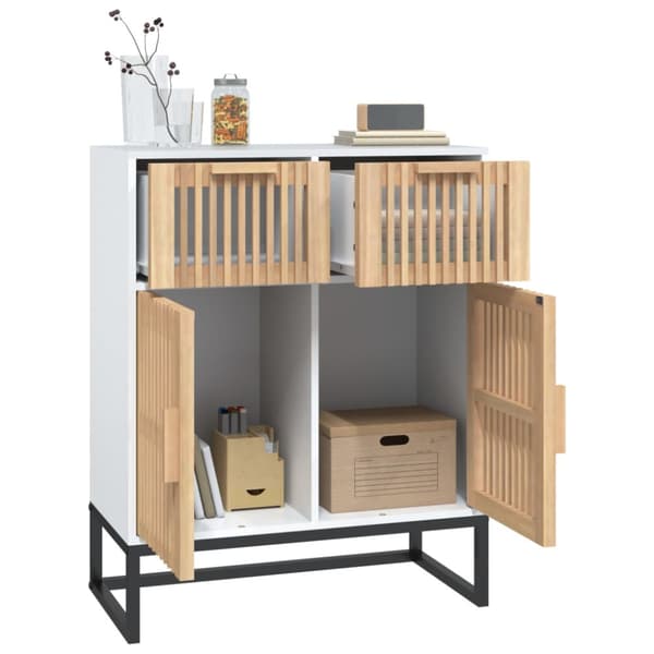 Förvaringsskåp vit 60x30x75 cm konstruerat trä