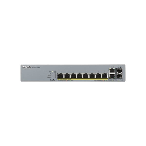 Zyxel GS1350-12HP - switch - 8 portar - smart - rackmonterbar