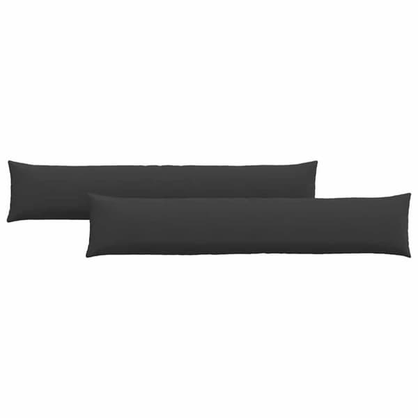 Sofakuddar 2 pcs Svart 200 x 40 cm tyg