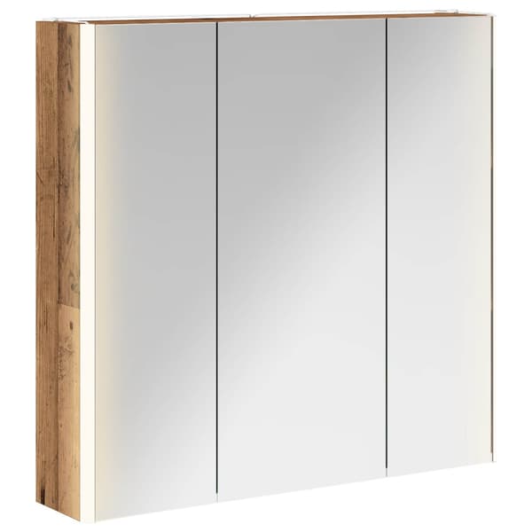Badrumsspegelskåp Gammalt trä 73.5 x 15.5 x 70 cm