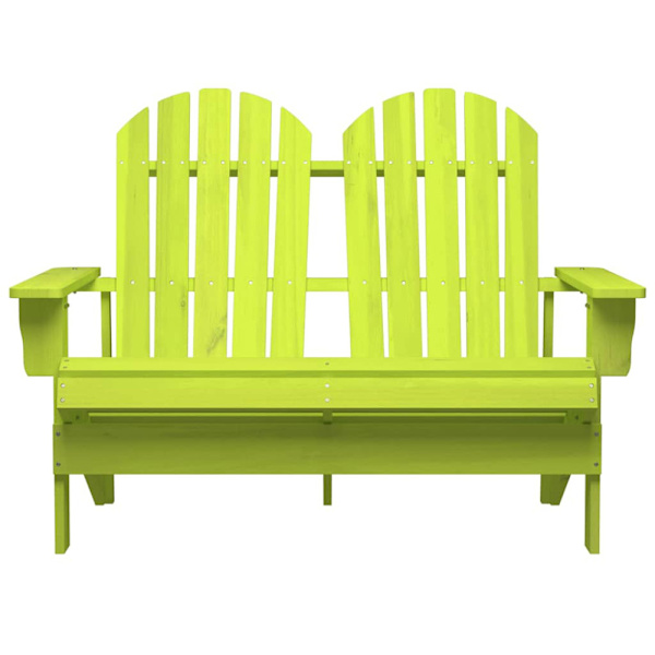 Adirondackstol 2-sits massivt granträ grön