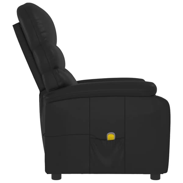 Massagefåtölj svart konstläder