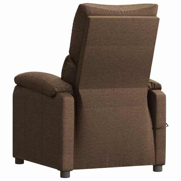 Massagefåtölj brun tyg