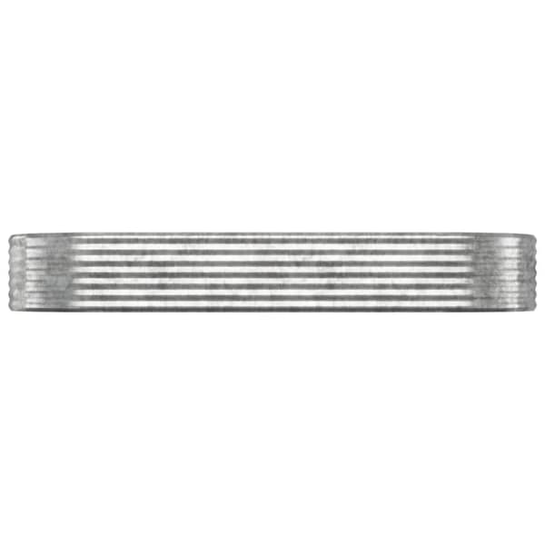 Odlingslåda galvaniserat stål 249x100x36 cm silver