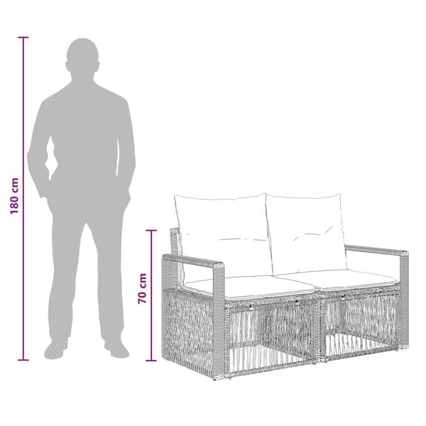 Trädgårdsoffset 8 pcs Grå konstrotting