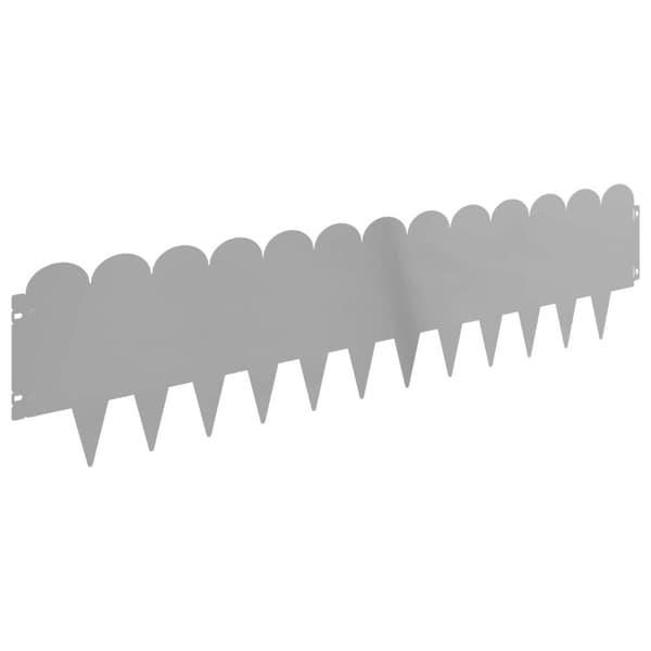 Kant för gräsmatta 10 pcs 103 x 25 cm Stål Silver