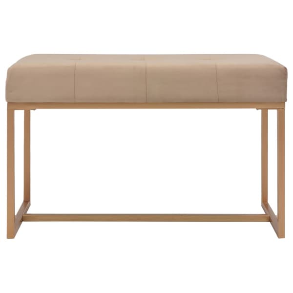 Bänk 80 cm beige sammet