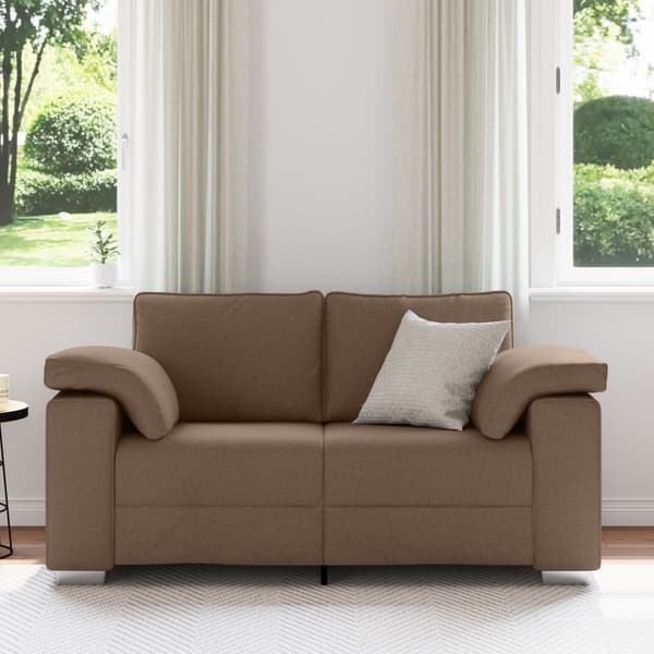 Tvåsitssoffa Brun 160 cm tyg