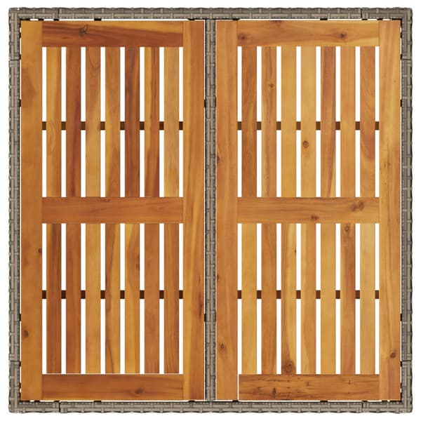 Trädgårdsmöbelset 3 pcs Grå konstrotting