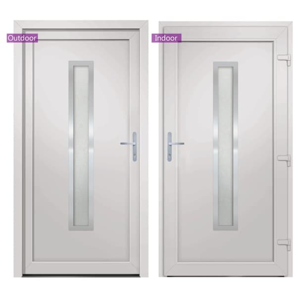 Ytterdörr vit 98x208 cm PVC