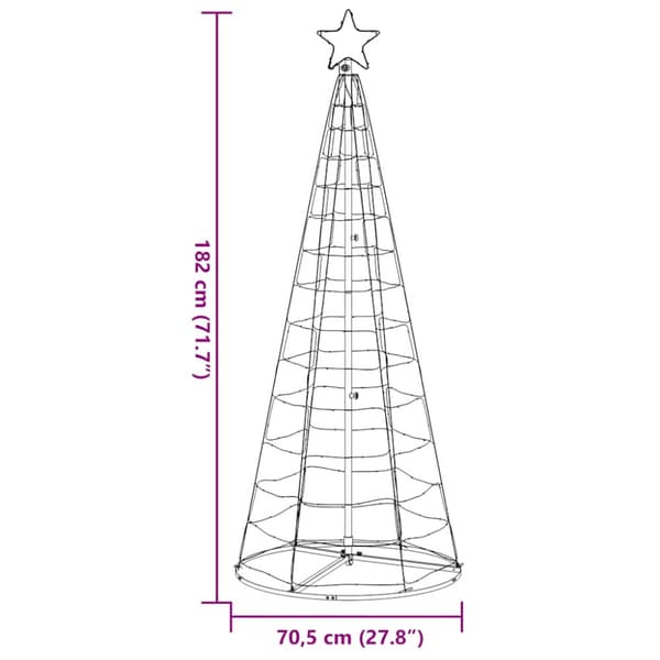 LED julgran 200 LEDs färgglada 180 cm