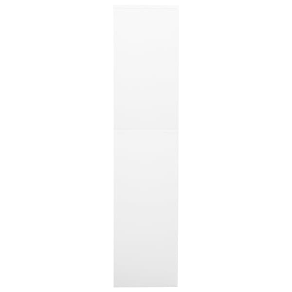 Dokumentskåp vit 90x40x180 cm stål