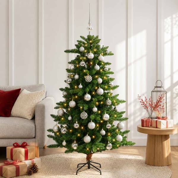 Artificial Christmas Tree with Bauble 120 cm 150 LED-lampor