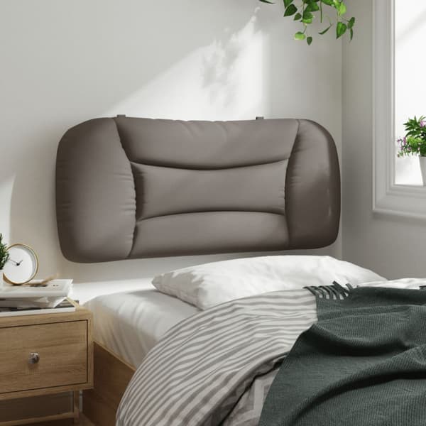 Headboard Cushion "Hvar" Taupe 80 cm Fabric