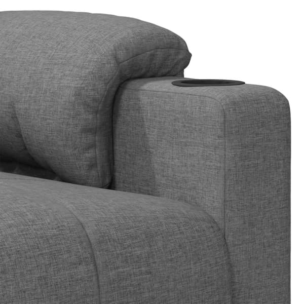 Reclinerfåtölj ljusgrå tyg