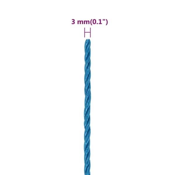Rep blå 3 mm 25 m polypropylen