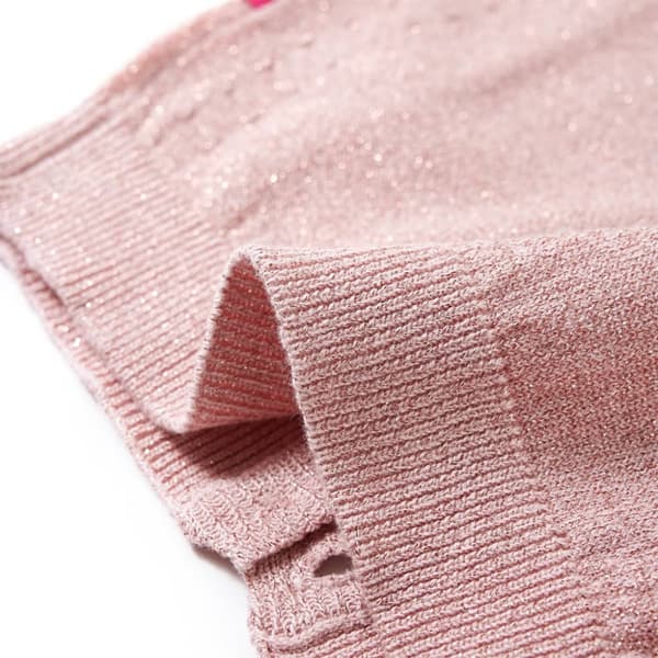Stickad kofta för barn mjuk rosa 104