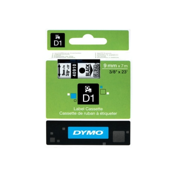 DYMO D1 - etiketttejp - 1 kassett(er) - Rulle (0,9 cm x 7 m)