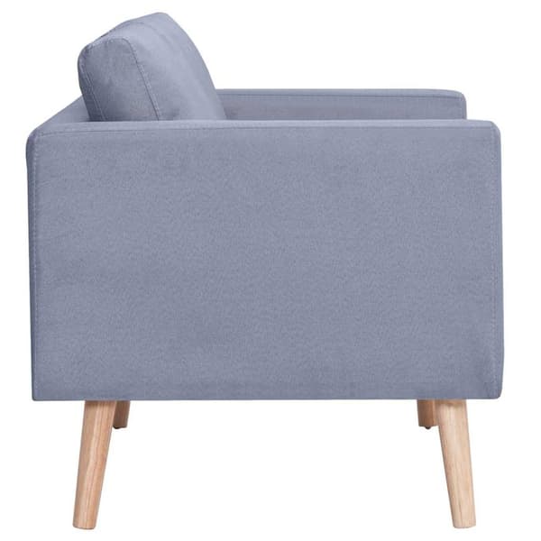 Soffa 2-sits tyg ljusgrå