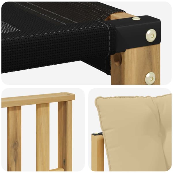 Utomhussoffset med kudde 4 pcs Vit och Beige