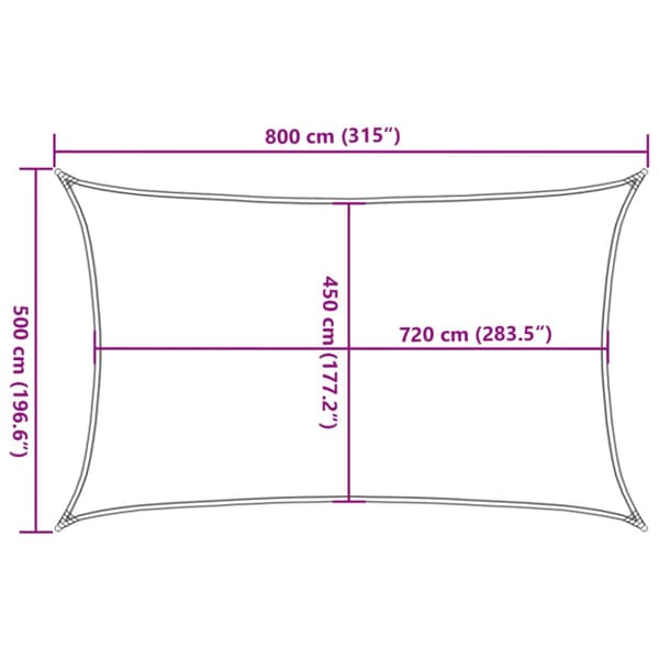 Solsegel 160 g/m² beige 5x8 m HDPE