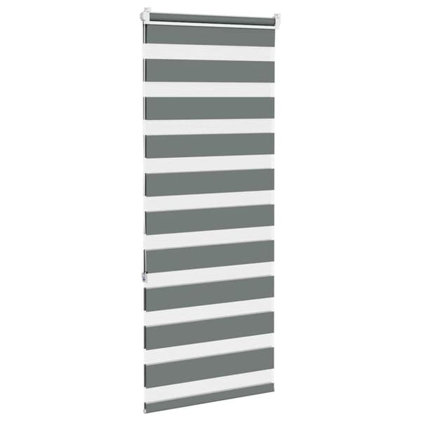 Rullgardin zebra mörkgrå 55x150 cm tyg bredd 50,9 cm polyester