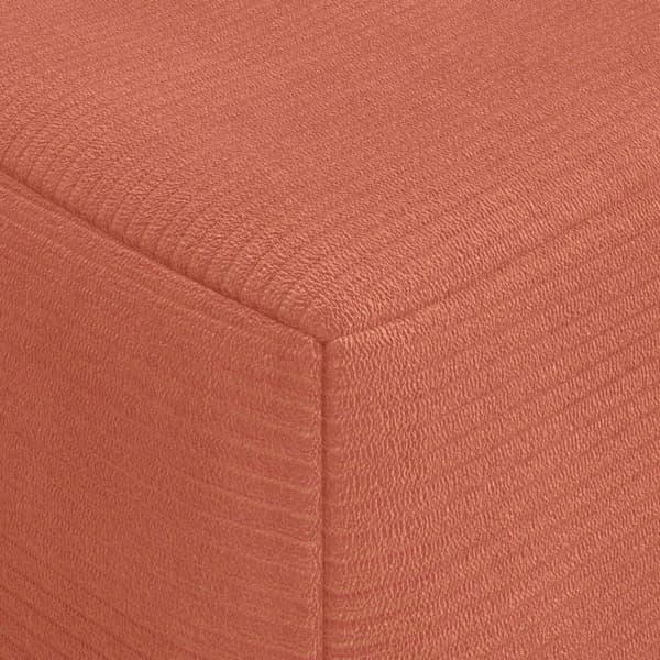 Fällbar Soffbed Röd orange 120 x 60 x 49 cm Tyg