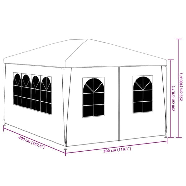 Partytält 3x4 m vit