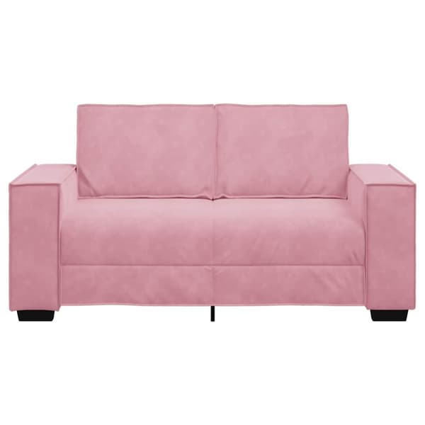 Soffa 2-sits rosa 160x78x84 cm sammet