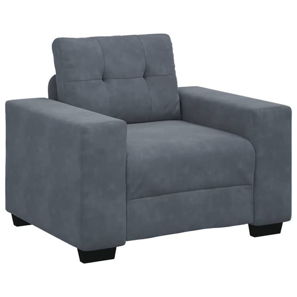 Soffstol mörkgrå 100x78x80 cm sammet