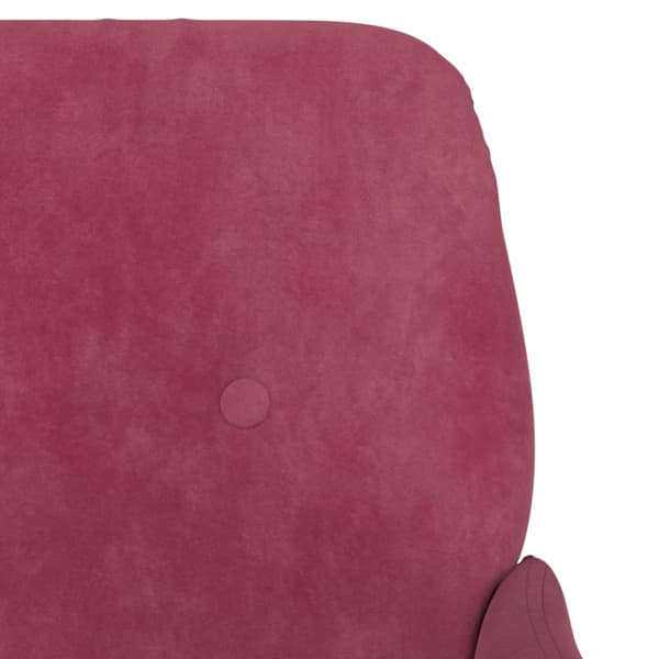 Fåtölj vinröd 62x79x79 cm sammet