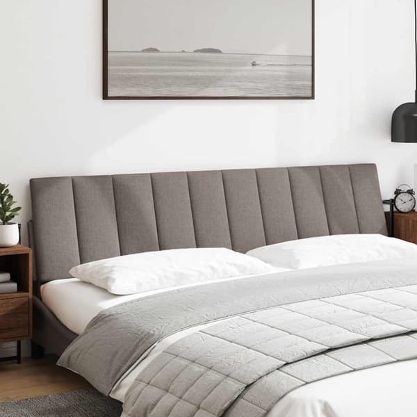 Headboard Cushion "Hanko" Taupe 200 cm Fabric