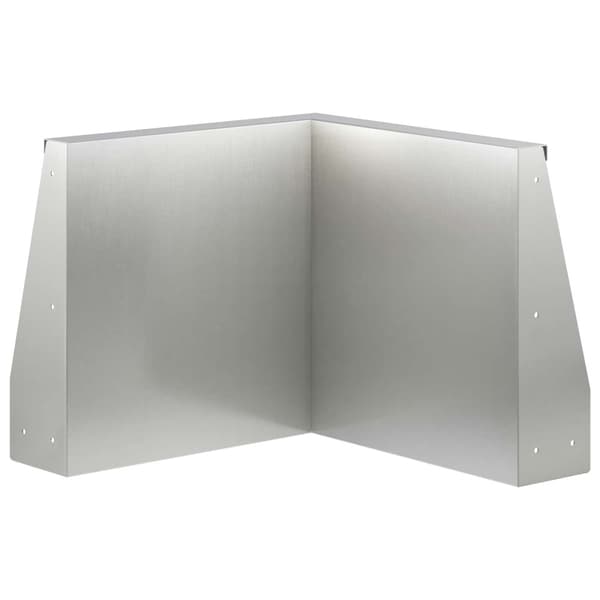 Stödvägg 2 st 50 x 50 x 30 cm Rostfritt stål Silver